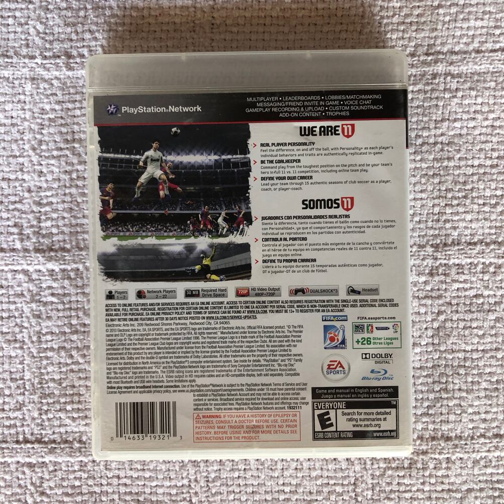 FIFA Soccer 11 PS3 Game CIB Complete with Manual Sony Playstation 3 - Picture 3 of 4
